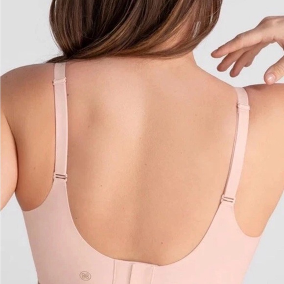 HONEYLOVE Petal Pink Crossover Wireless Soft Bra Small 34 B/C NWT New S - Picture 2 of 3